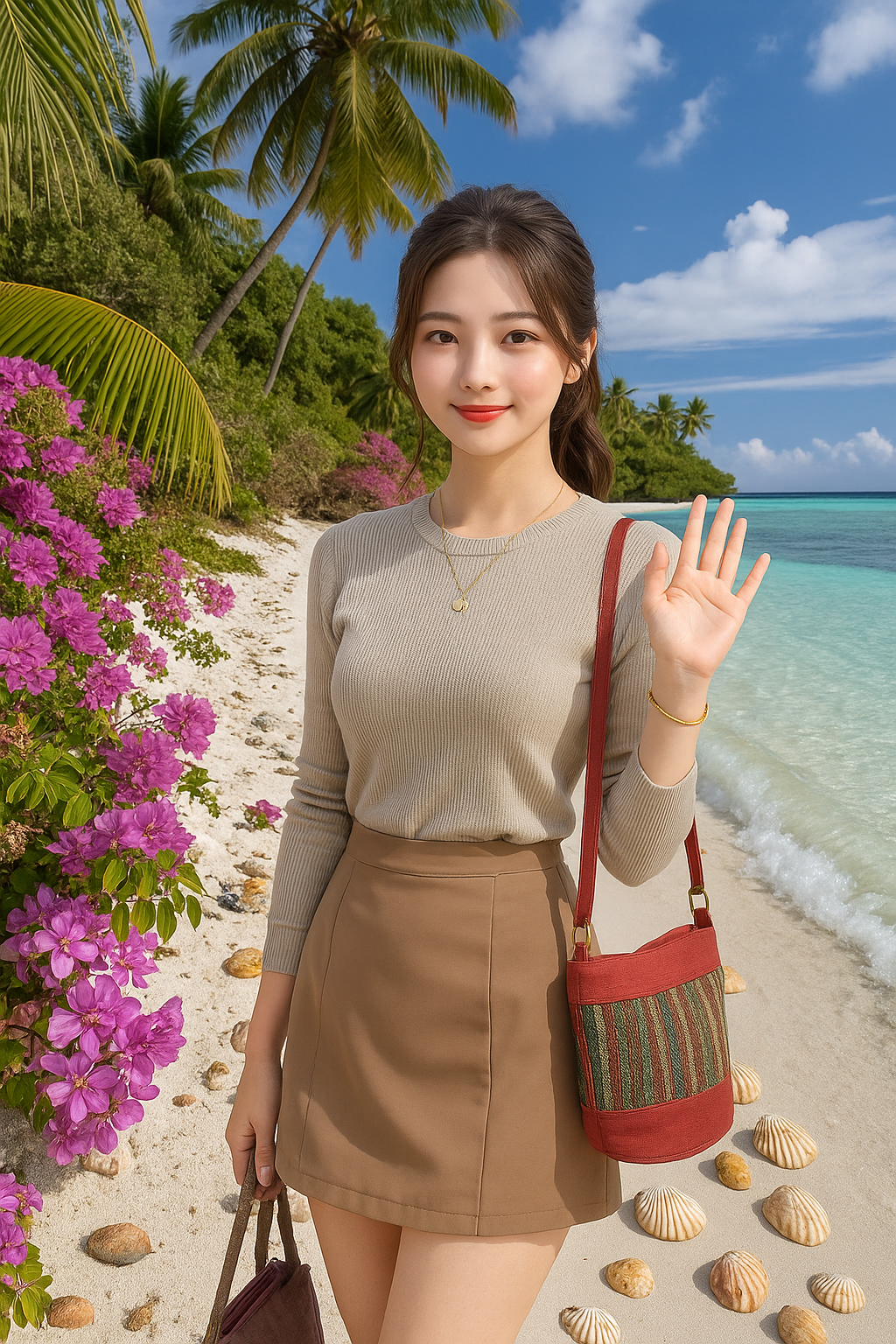 桃樂絲 圓底包 秋火紋